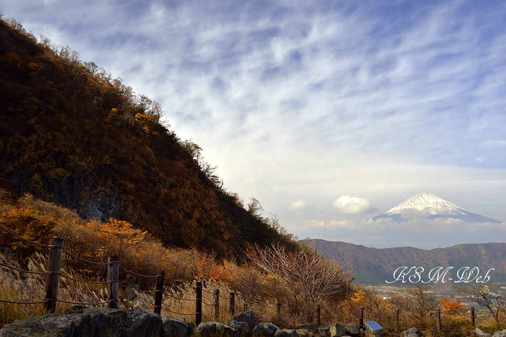 箱根大涌谷の紅葉