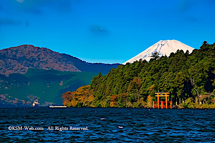 箱根芦ノ湖と富士山