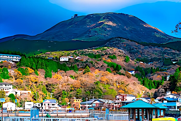 箱根芦ノ湖からの箱根 駒ヶ岳の画像