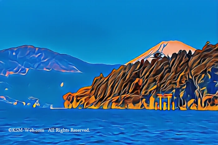 箱根芦ノ湖と富士山