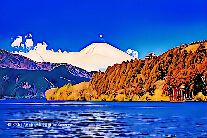 箱根芦ノ湖と富士山