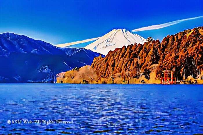 箱根芦ノ湖と富士山