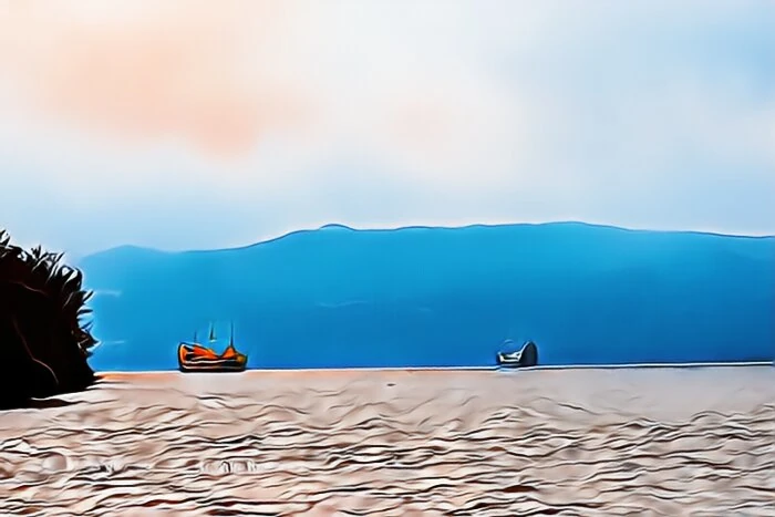 箱根園から望む海賊船