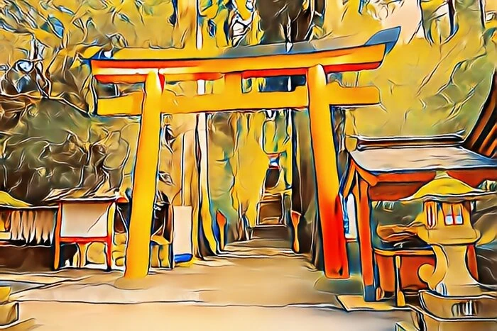 箱根神社第四鳥居と正参道