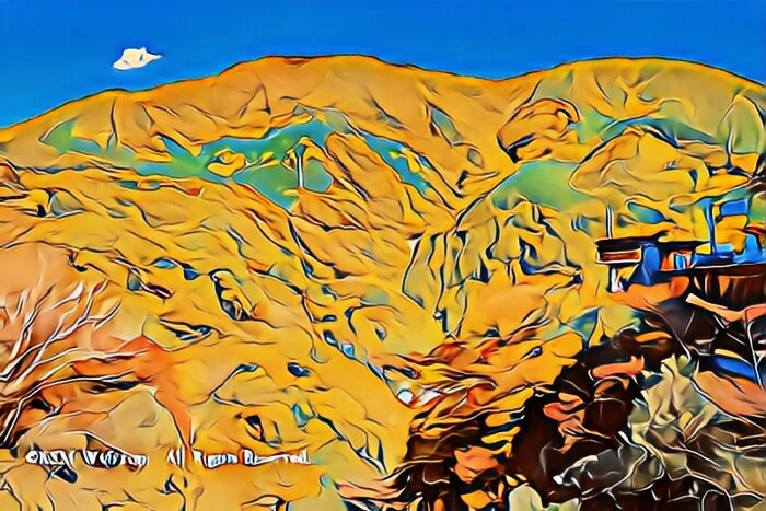 紅葉した山