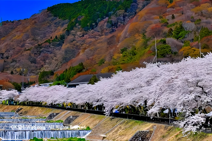 宮城野早川堤の桜並木