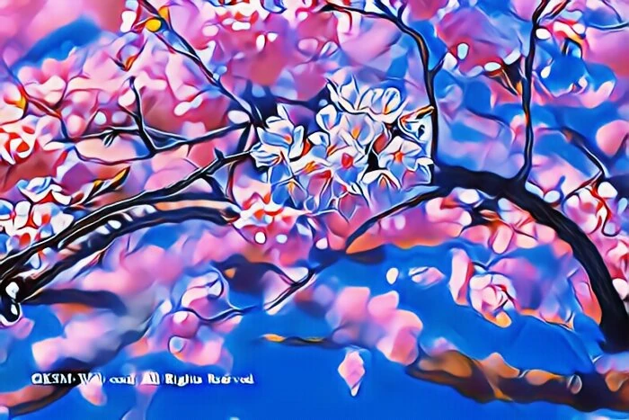 宮城野早川堤の桜並木