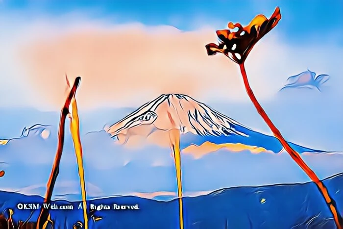 大涌谷からの富士山