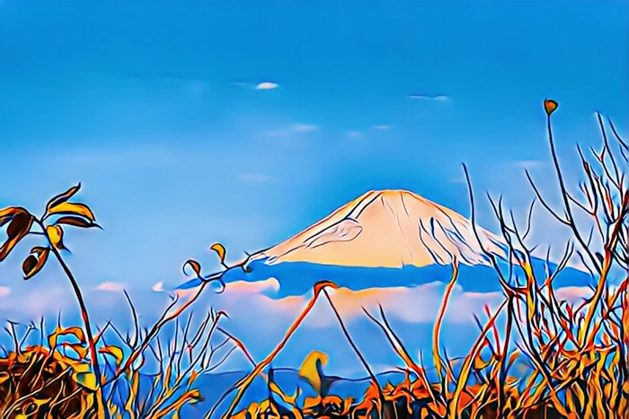 大涌谷からの富士山