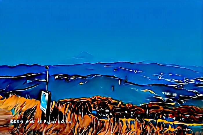 大室山山頂からの富士山