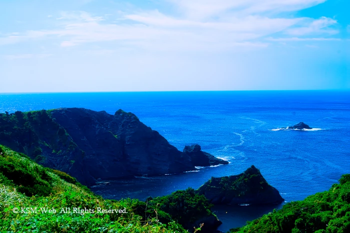 あいあい岬から見た絶景（君掛根と中木）