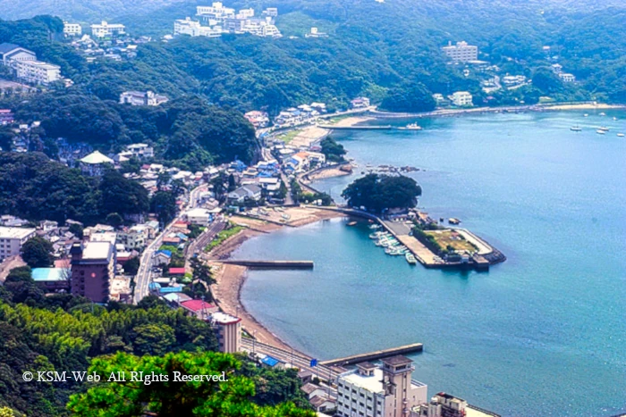 寝姿山展望台から下田港の景観