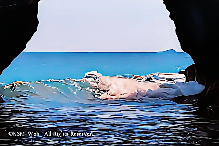 龍宮窟から見える海