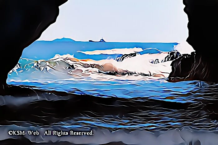 龍宮窟から見える海