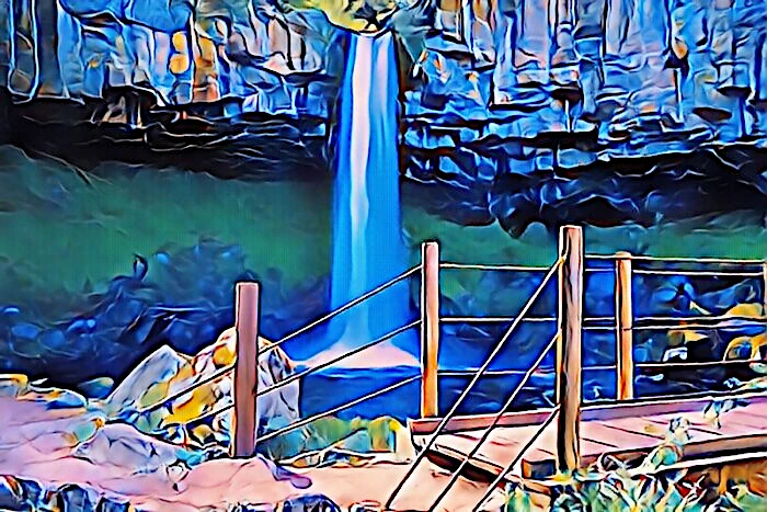 工事後萬城の滝