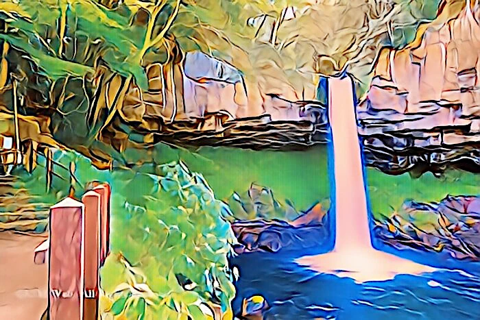 工事後萬城の滝