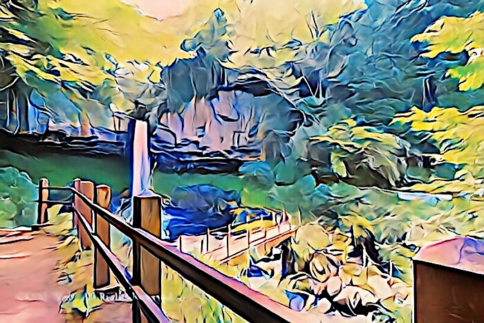 工事後萬城の滝