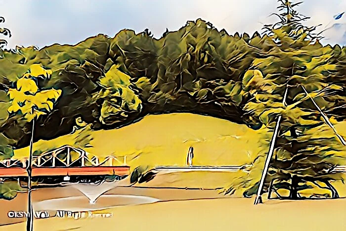 虹の郷クテニー湖の鉄橋