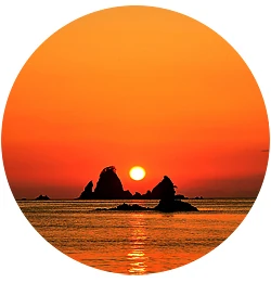 大田子海岸の夕日