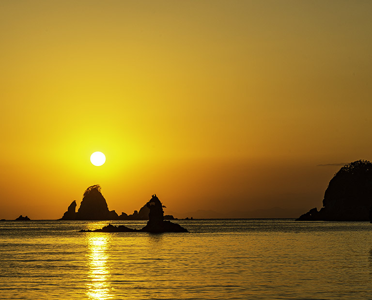 大田子海岸の夕日
