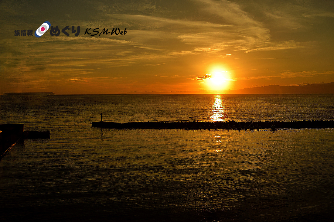 沼津港の夕日
