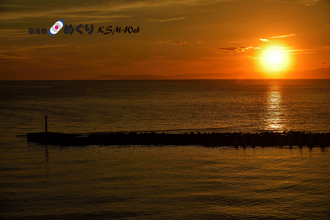 沼津港の夕日