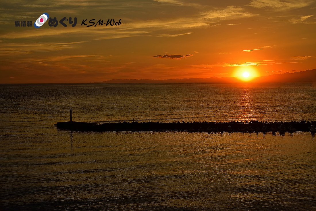 沼津港の夕日