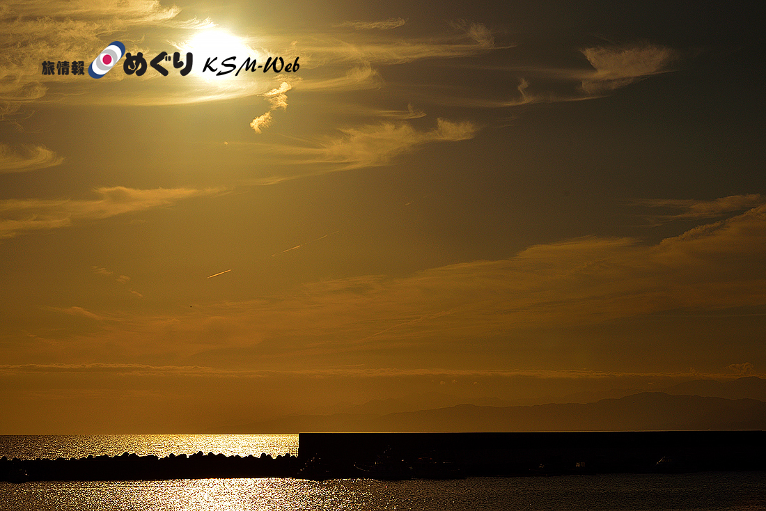 沼津港の夕日
