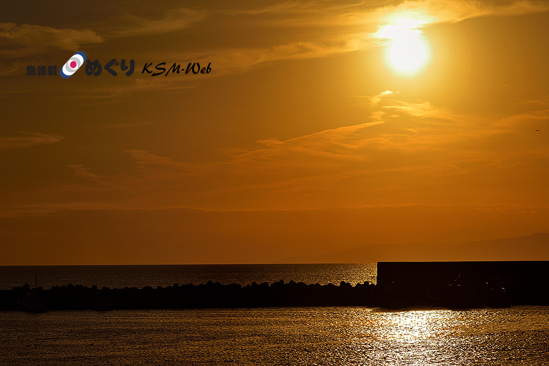 沼津港の夕日