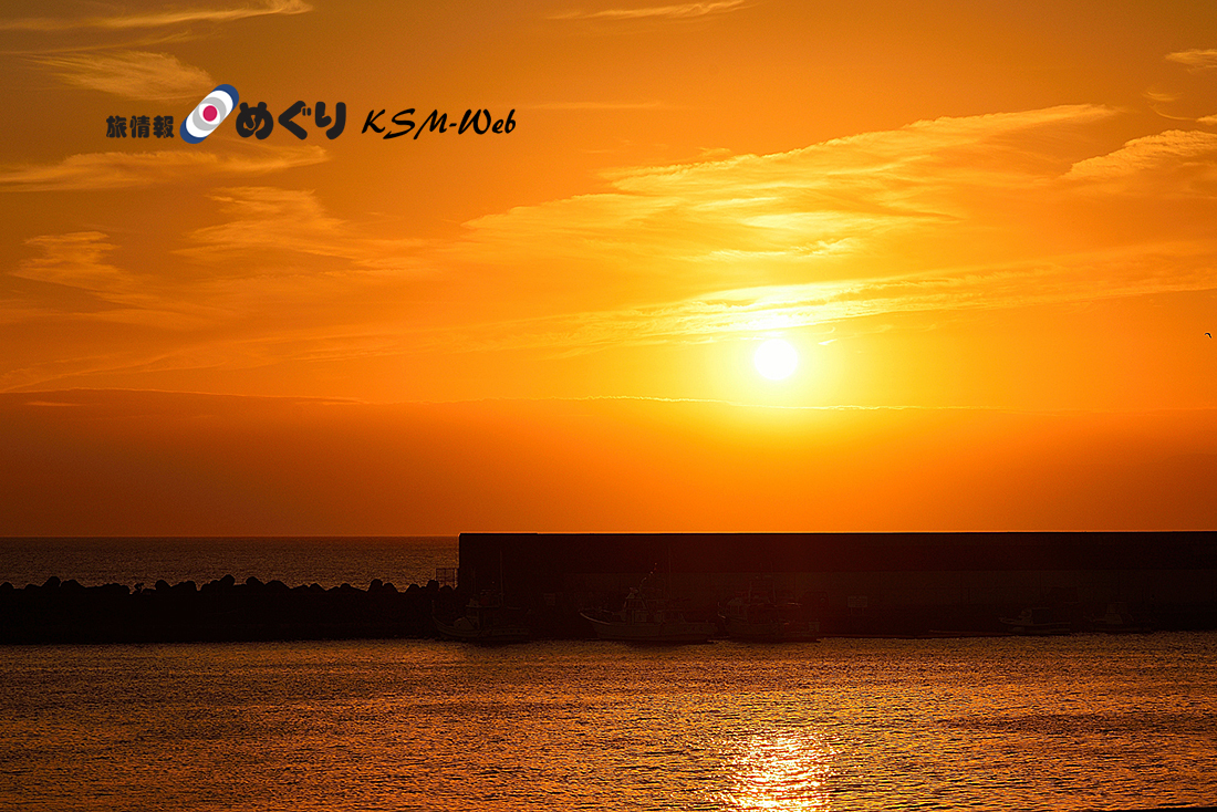 沼津港の夕日