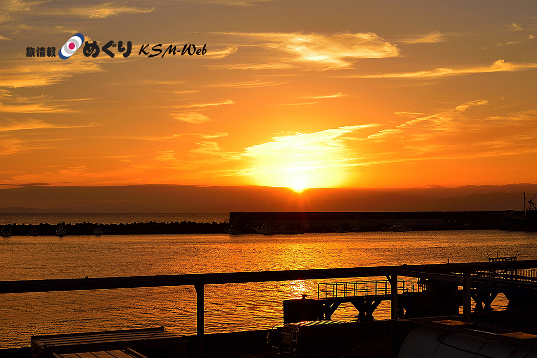 沼津港の夕日