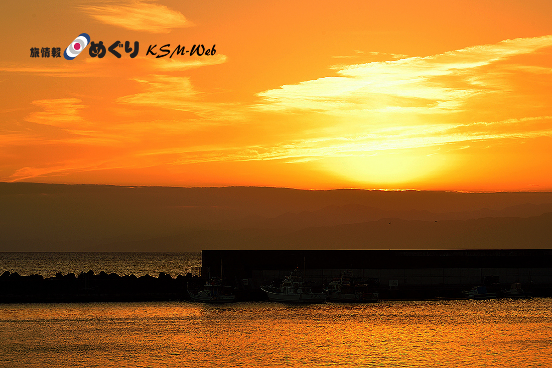 沼津港の夕日